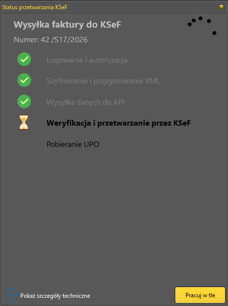 Proces automatycznej wysyłki faktur w tle